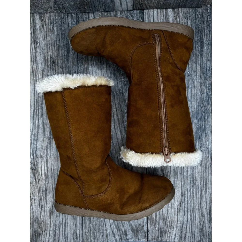 CAT & JACK Girls Winter Boots Tan SIZE 5